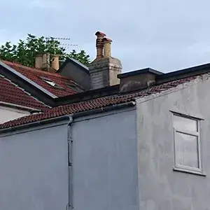 cover along roof